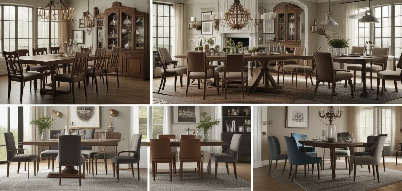 Various dining room set styles