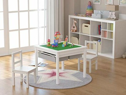 UTEX Kids Construction Play Table 2 Chairs Set