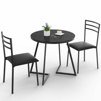 VECELO Small Round Kitchen Table