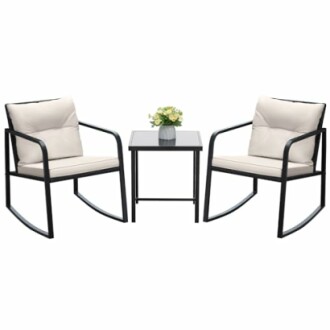 Devoko 3 Piece Rocking Bistro Set