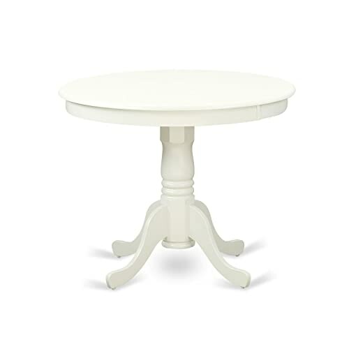 White round dining table with pedestal base